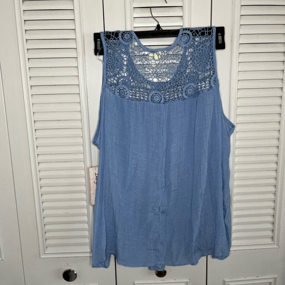 Pretty Blue sleeveless top size 2x - Picture 9 of 10